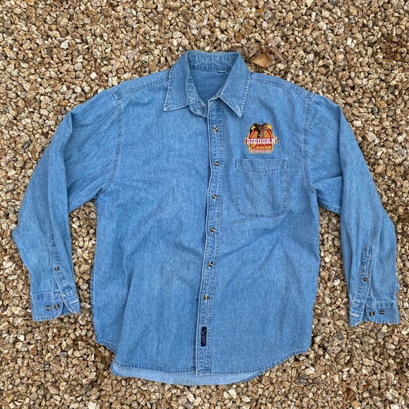Denim Longhorn casino button down - Picture 3 of 4